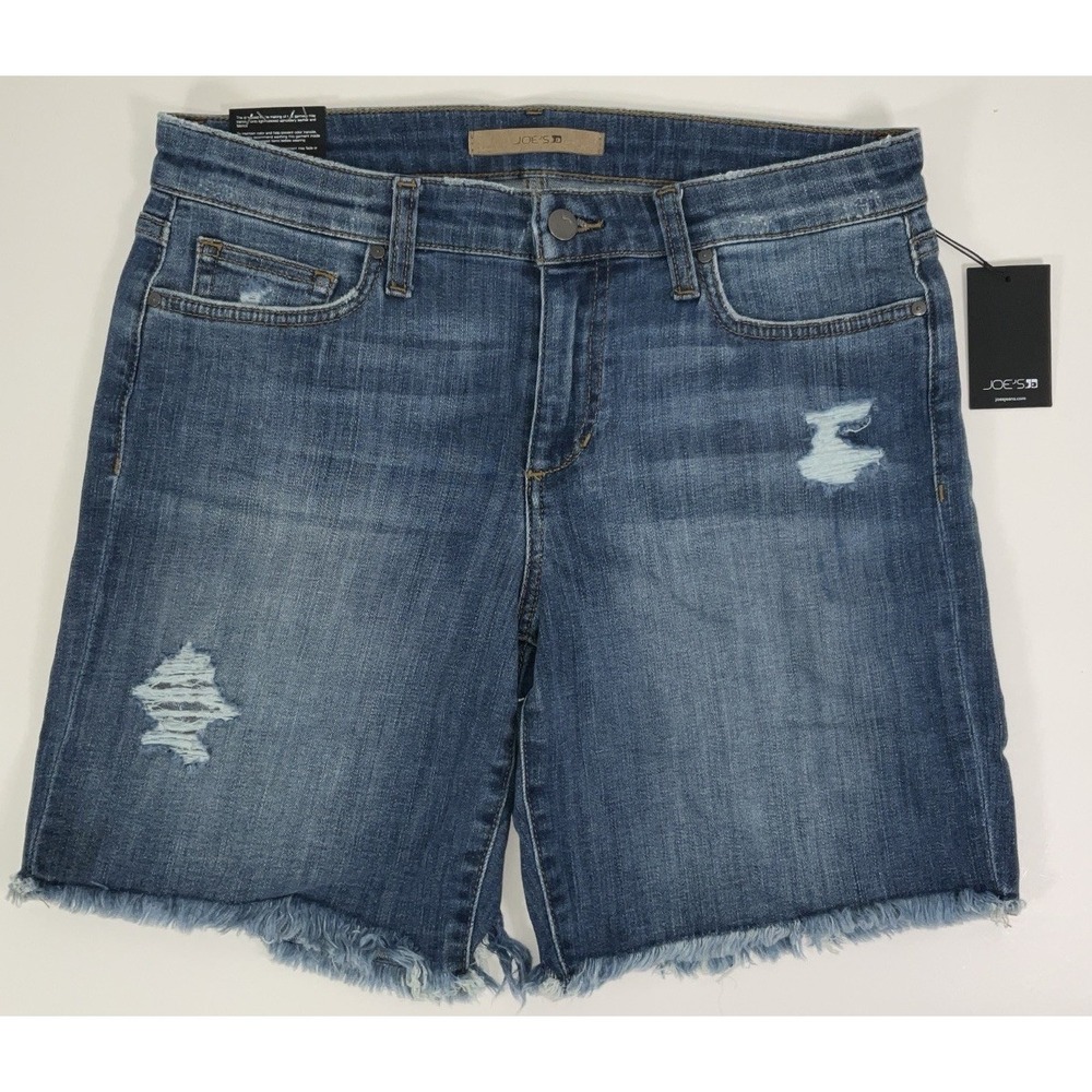 NWT Women's Joe's‎ Jeans Distressed Easy Bermuda Cut Off Shorts Sz 29 (31"X 8")
